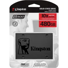 Ssd Kingston A400 480GB - 500mb/s para Leitura e 450mb/s para Gravação