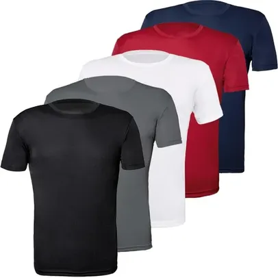 Kit 5 Camisetas Novastreet Dry Fit Anti Suor - Linha Premium