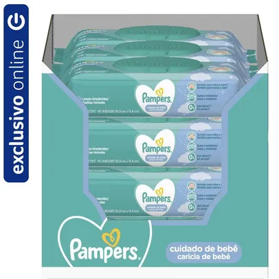 Lenços Umedecidos Pampers Cheirinho De Bebê 12 Pacotes Com 48 Lenços Cada