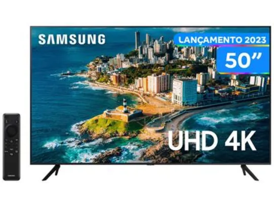 [MASTERCARD]  Smart TV 50” UHD 4K LED Samsung 50CU7700 - Lançamento 2023 Wi-Fi Bluetooth Alexa 3 HDMI