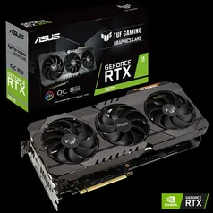 Placa de Vídeo Asus, TUF Gaming, Geforce RTX 3070 OC, 8GB, GDDR6, 256bit | R$7123