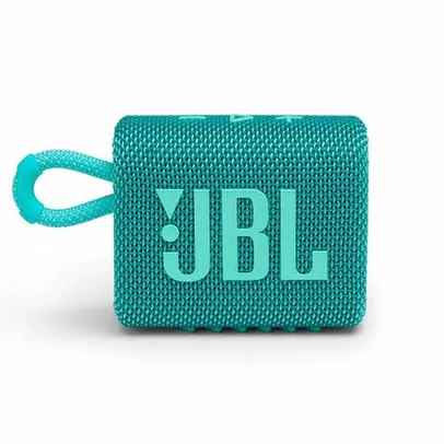 Caixa de Som JBL GO3, Bluetooth, À Prova d'Agua e Poeira, 4,2W RMS, TEAL - JBLGO3TEAL