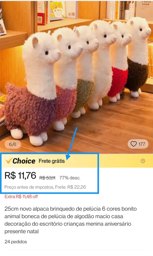 Imagem na descrição da promoção