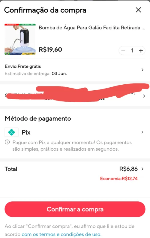 Imagem na descrição da promoção