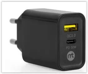 Carregador Universal Mistertech USB e USB-C 30W - Preto