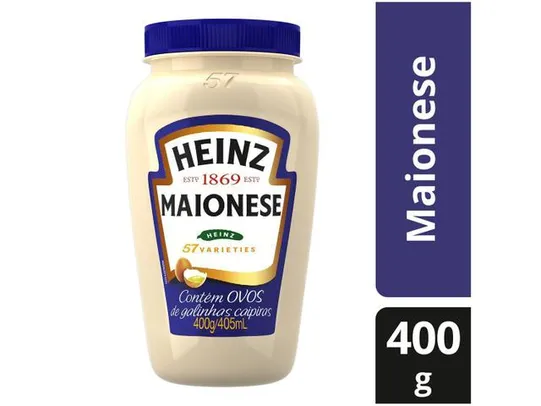 [Cliente Ouro] Maionese Tradicional Heinz 400g | R$6
