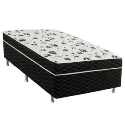 Cama Box Conjugada Solteiro Ortobom Union Ortopedic 56x88x188 cm – Branco / Preto - R$280,90