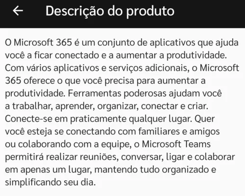 Imagem na descrição da promoção