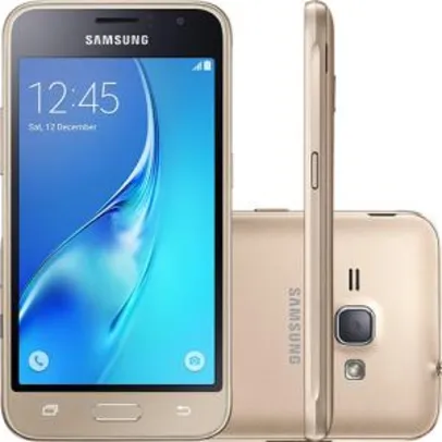 Smartphone Samsung Galaxy J1 2016 Dual Chip Android 5.1 Tela 4.5" 8GB Wi-Fi 3G Câmera 5MP - Dourado
