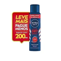 [Rec/Super R$ 7,88] NIVEA MEN Desodorante Antitranspirante Aerossol Dry Impact 200ml 