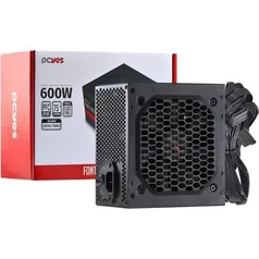 Fonte PCYes Spark 75+, 600W - PXSP600WPT | R$250