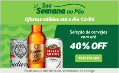 Seleção de cervejas com até 40%