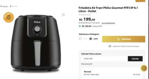 Imagem na descrição da promoção