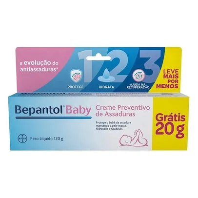 Bepantol Baby Creme Para Prevenção De Assaduras - Bayer Leve 120g pague 100g