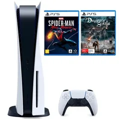 Console Sony Playstation 5 + Jogo Demon´s Soul´s PS5 + Jogo Marvel´s Spider-Man: Miles Morales PS5