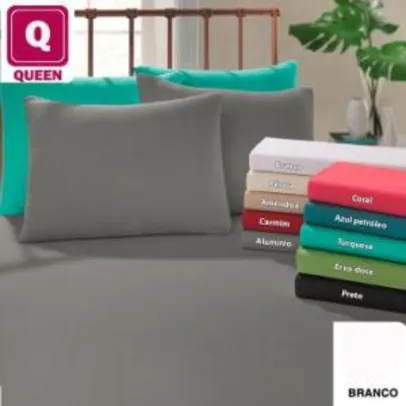 Lençol Queen diversas cores 100% algodão | R$22