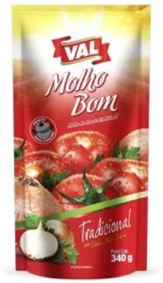 Molho de Tomate Tradicional Sachê 340g R$1,26