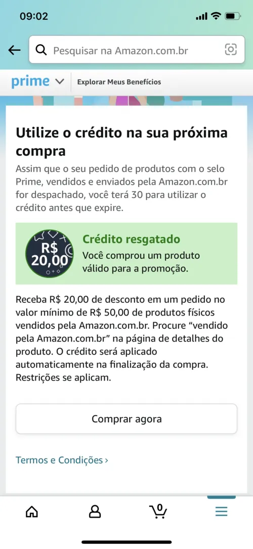 Imagem na descrição da promoção