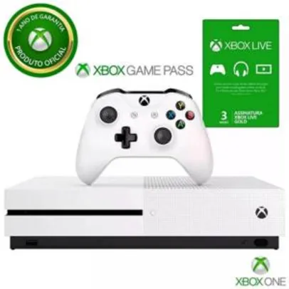 XBox One S 500GB  + 3 Meses de Live Gold + 3 Meses de Gamepass