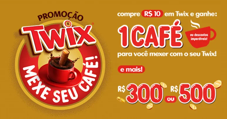 Promoção Twix mexe seu café! Concorra até R$500