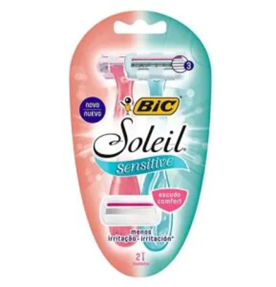 Aparelho De Depilar Bic Soleil Sensitive, BIC, Rosa/Verde Água, Pacote De 2 R$6