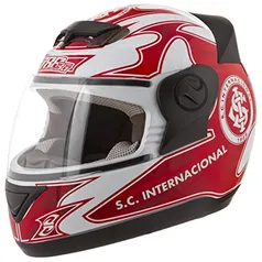 Capacete Evolution Clubes - Internacional, Pro Tork, Tam. 56 Branco/Vermelho