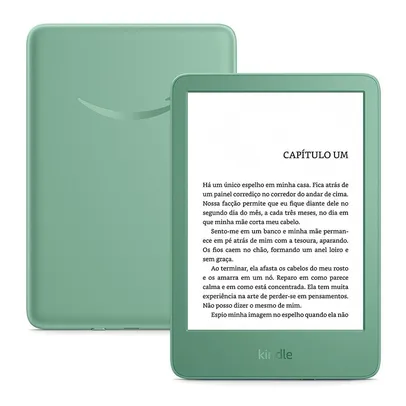 Kindle Amazon Modelo 2024 6, 16GB, Tela Antirreflexo, Luz frontal Ajustável, Bateria de longa duração, Verde - B0CP31QS6R