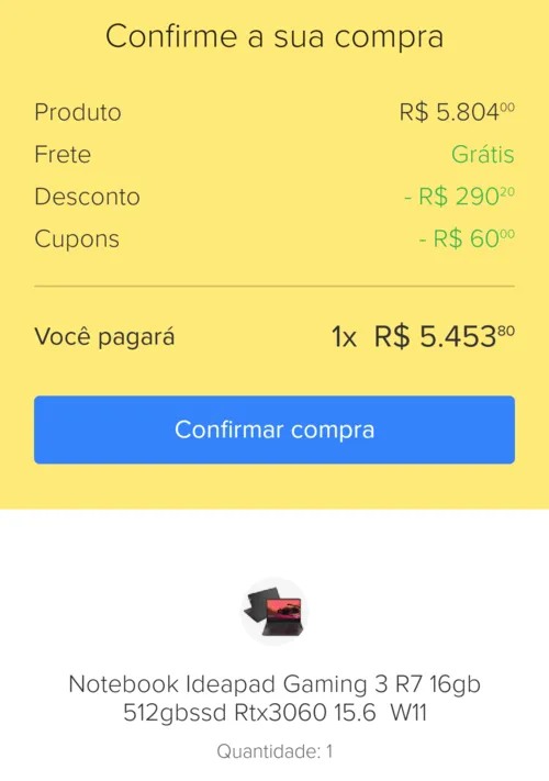 Imagen na descrição da promoção