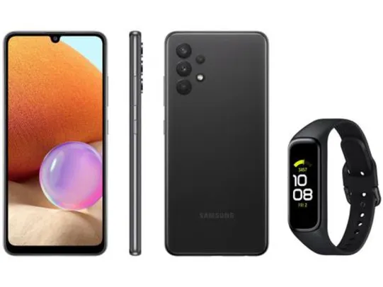 Smartphone Samsung Galaxy A32 128GB 4GB RAM + Smartband Galaxy Fit2 | R$1.484