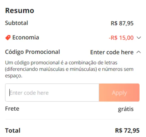 Imagem na descrição da promoção