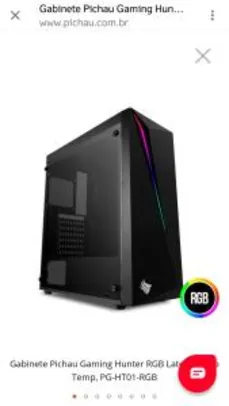 Gabinete Pichau Gaming Hunter RGB Lateral Vidro Temp, PG-HT01-RGB