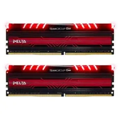 MEMORIA TEAM GROUP DELTA 16GB (2X8) DDR4 3000MHZ LED VERMELHO L16