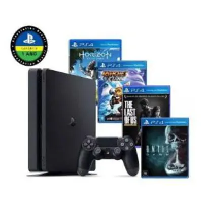 PS4 500gb + 4 jogos - R$ 1650