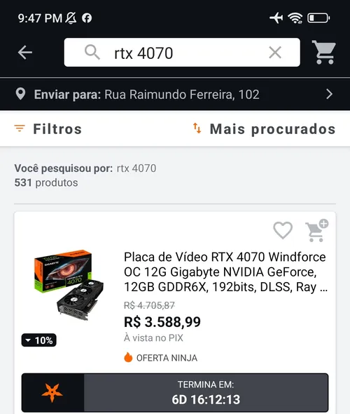 Imagem na descrição da promoção