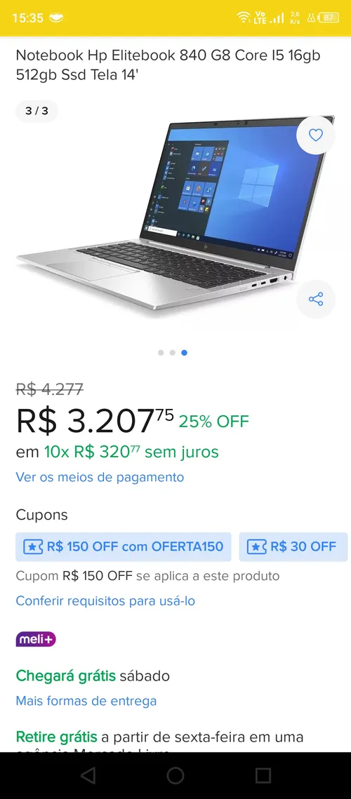 Imagem na descrição da promoção