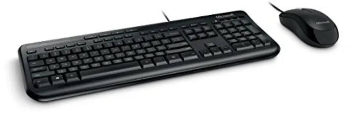 Teclado e Mouse Com Fio Desktop 600 Usb Preto Microsoft - APB00005