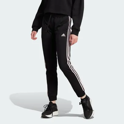 Calça Adidas Primegreen Essentials Warm-Up Slim Tapered 3-Stripes Feminina [Tam.: EP P M G e GG]