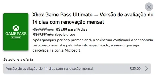 Imagem na descrição da promoção