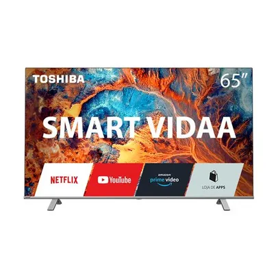 [AME R$3000] Tela Toshiba 65 Polegadas 65C350KB DLed 4K Smart Vidaa - TB006