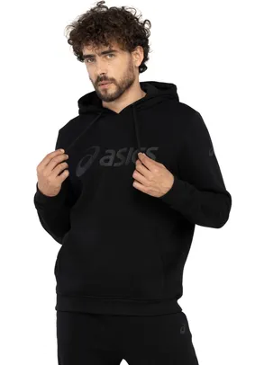 Blusa de Moletom Masculina ASICS com Capuz Canguru Fechado Fleece