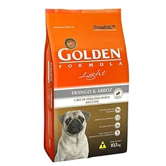 Ração Golden Fórmula Mini Bits Light para Cães Adultos de Pequeno Porte Sabor Frango e Arroz, 10,1kg Premier Pet Para Todas Pequeno Adulto,