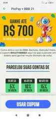 Ganhe até R$700 de volta parcelando boletos