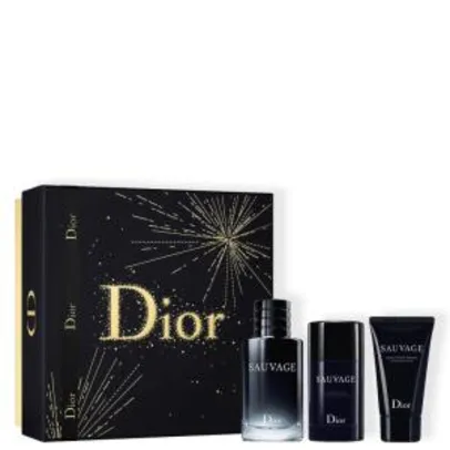 Conjunto Sauvage Dior Masculino - Eau de Toilette 100ml + Desodorante 75ml + Pós-Barba 50ml | R$414
