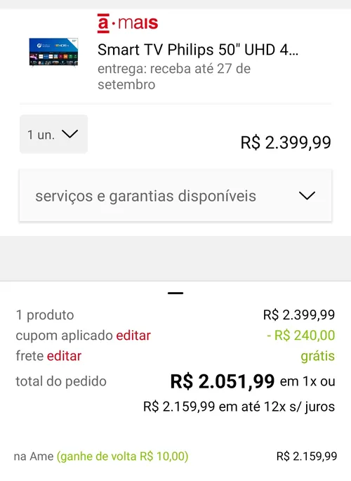 Imagem na descrição da promoção