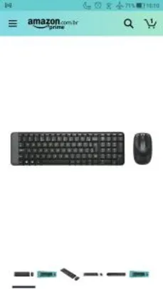 [PRIME] Kit Teclado e mouse sem fio Logitech Mk 220 | R$100