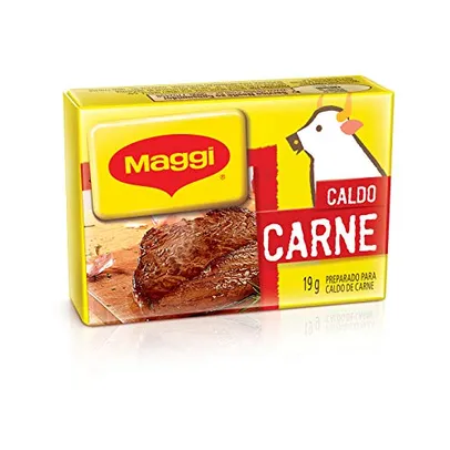 [Prime+Recorrência] Maggi, Caldo, Carne, Tablete, 19g | Mín 4 unid | R$0,47