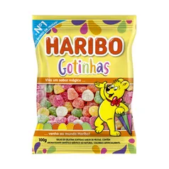 Bala de gelatina gotinhas 100G haribo (3 por R$8,97)
