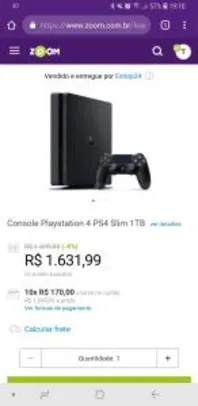 Console Playstation 4 PS4 Slim 1TB - R$1632