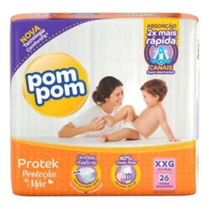 Saindo por R$ 20: Fralda Pom Pom Protek Proteção De Mãe Mega Xxg 26 Unidades | Pelando