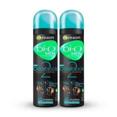 [Netfarma] Kit Desodorante Garnier Bí-O OdorBlock2 Masculino Aerosol - R$11